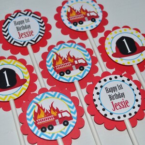 Fire Truck Birthday Party Water Bottle Labels, Firefighter Birthday Party, Fire Engine Birthday Water Bottle Wraps Set of 10 image 4
