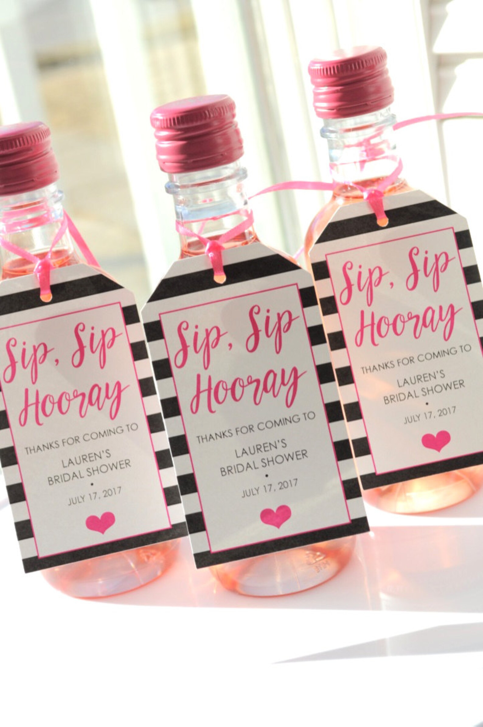 Mini Wine Bottle Favor Tags Bridal Shower Favors Wedding Etsy