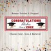 High School Graduation Banner, Class of 2022 Banner, College Graduation Party Banner, Congrats Grad Personalized Banner - Printed & Shipped 
