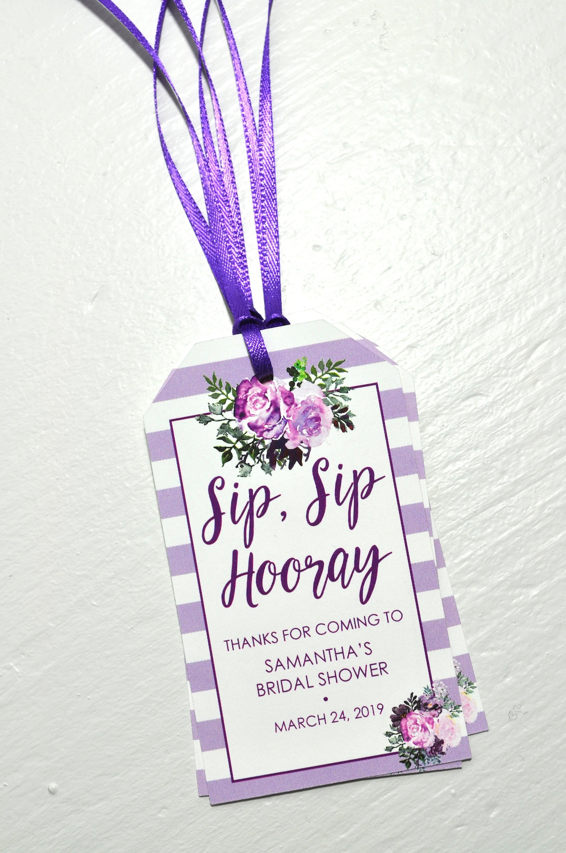Bridal Shower Favor Tags for Mini Wine Bottles Wedding Etsy