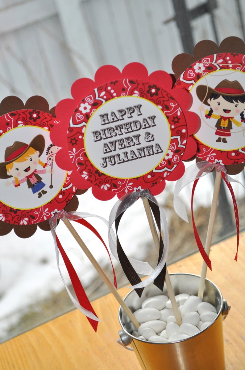 Cowgirl Birthday Party Invitations Cowgirl Birthday Decorations Western Birthday Party Set of 10 image 4