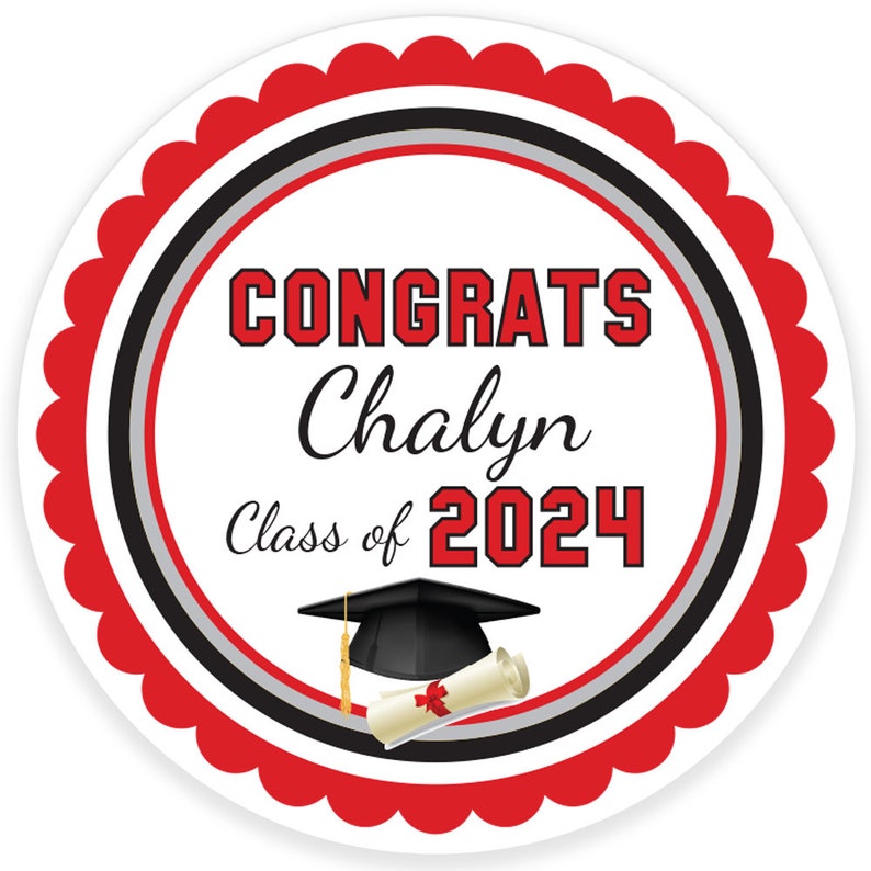 Graduation Party Favors Stickers Class of 2026 Congrats Grad ...