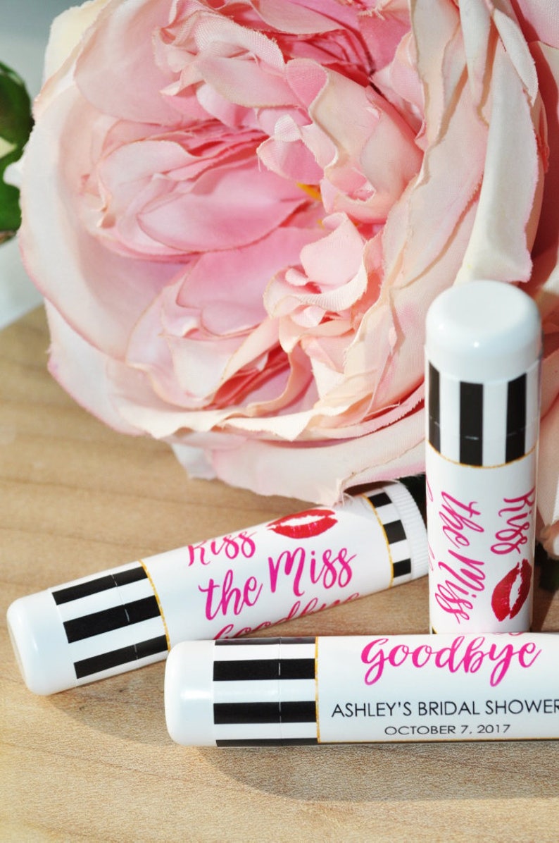 Bridal Shower Lip Balm Favor Labels Wedding Lip Balm Labels Etsy