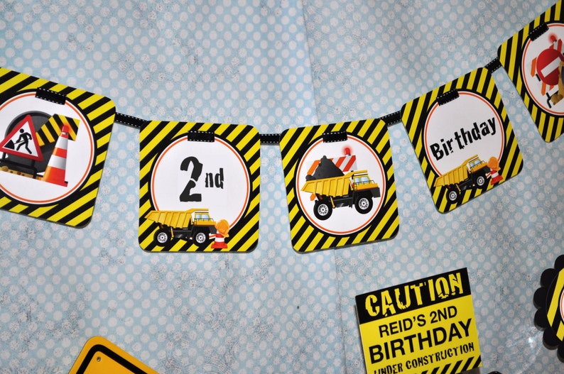 Construction Birthday Banner Construction Birthday | Etsy