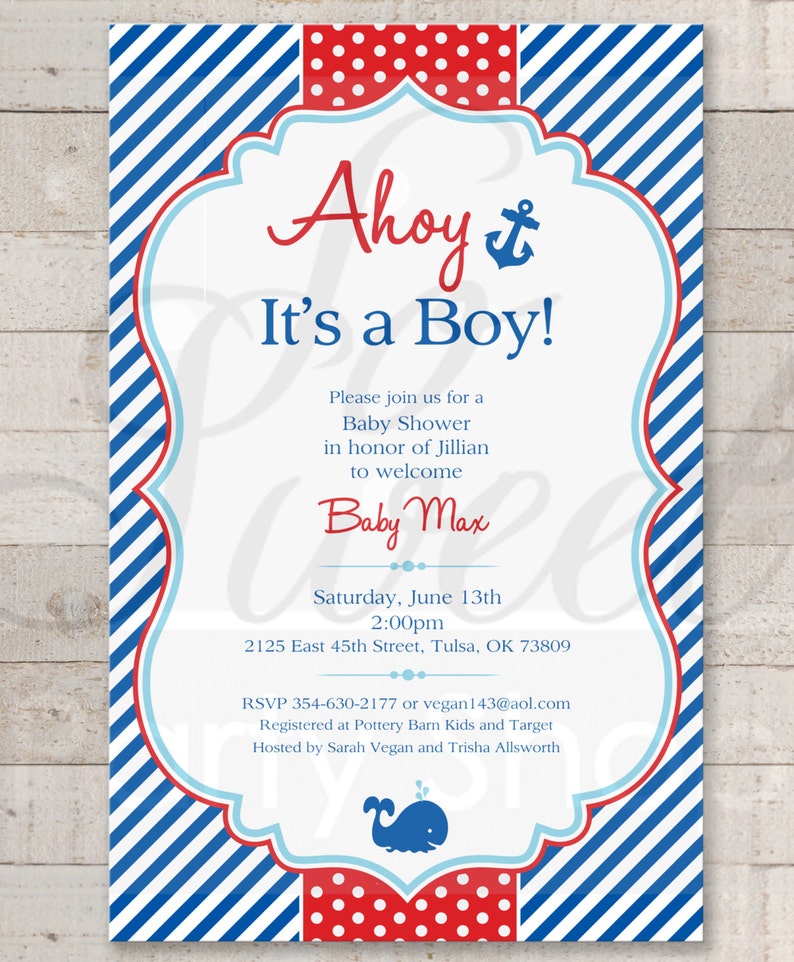 Nautical Baby Shower Invitations Boys Baby Shower Etsy Nautical Baby Shower Invitations Boys Baby Shower Etsy