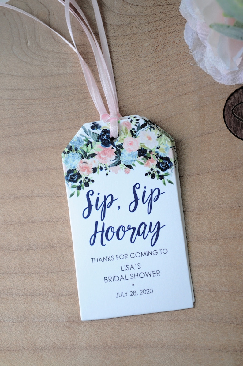 Bridal Shower Favors Tags for Mini Wine Bottles Wedding Etsy