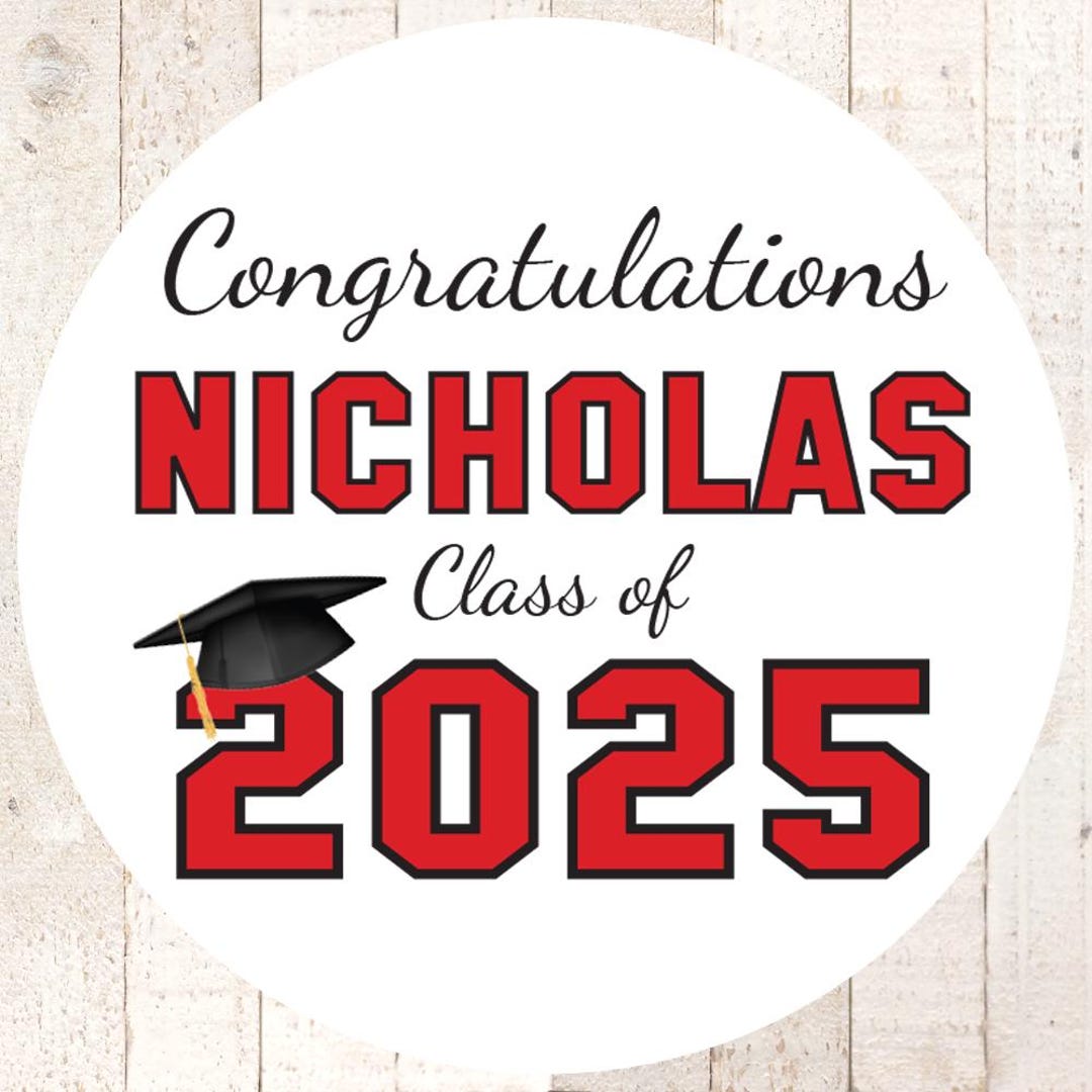 Graduation Party Favors Stickers Class of 2025 Congrats Grad ...