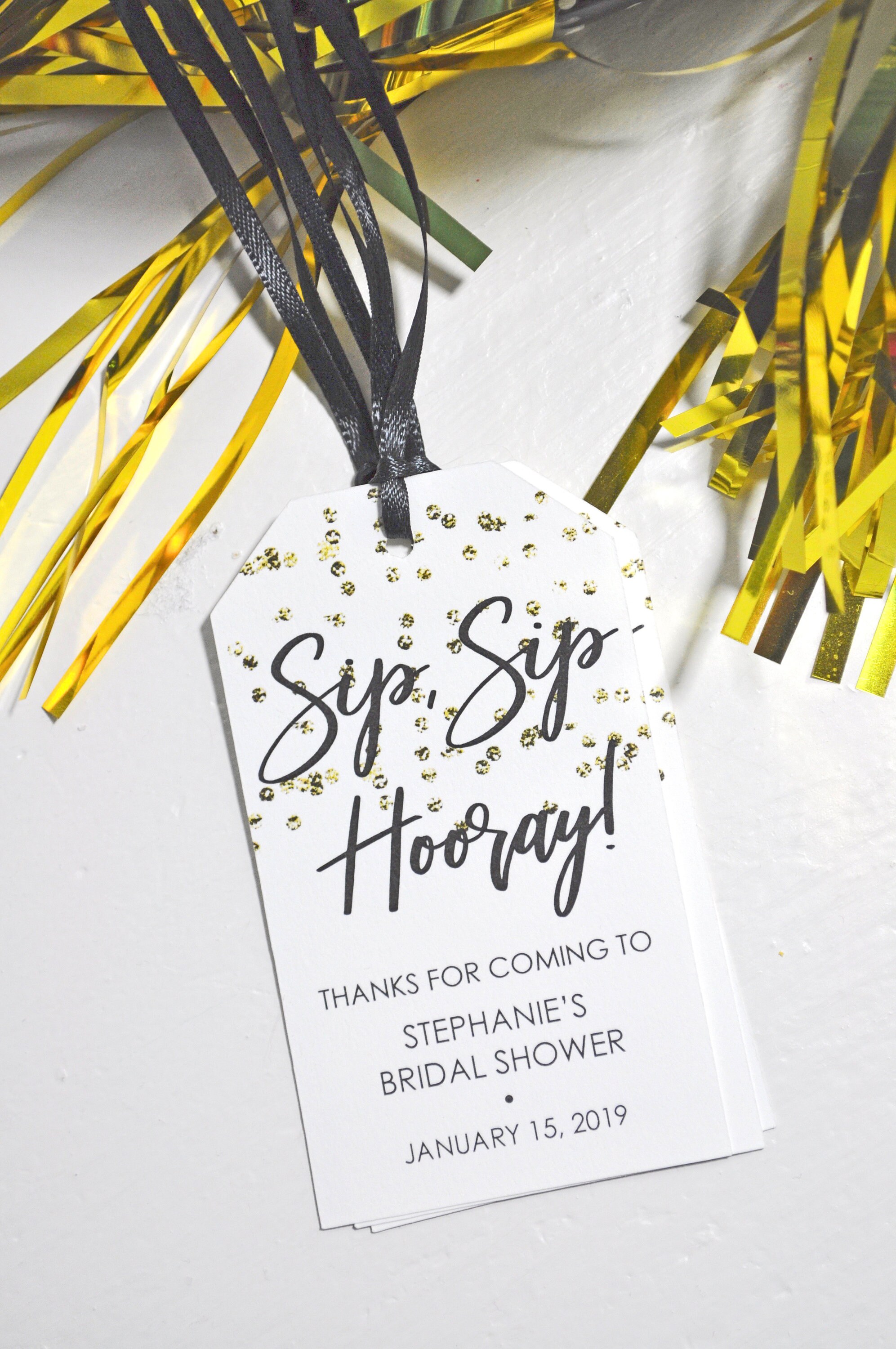 Bridal Shower Favor Tags for Mini Wine Bottles Wedding Etsy