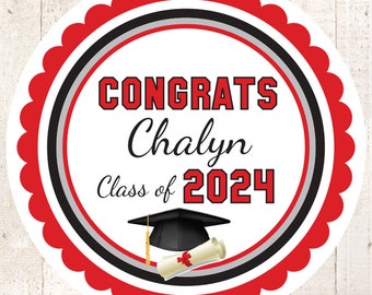 Graduation Party Favors Stickers Class of 2026 Congrats Grad Personalized Party Favors Treat Labels Goodie Bag Stickers