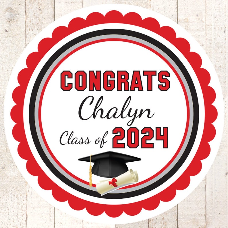 Graduation Party Favors Stickers Class of 2026 Congrats Grad ...