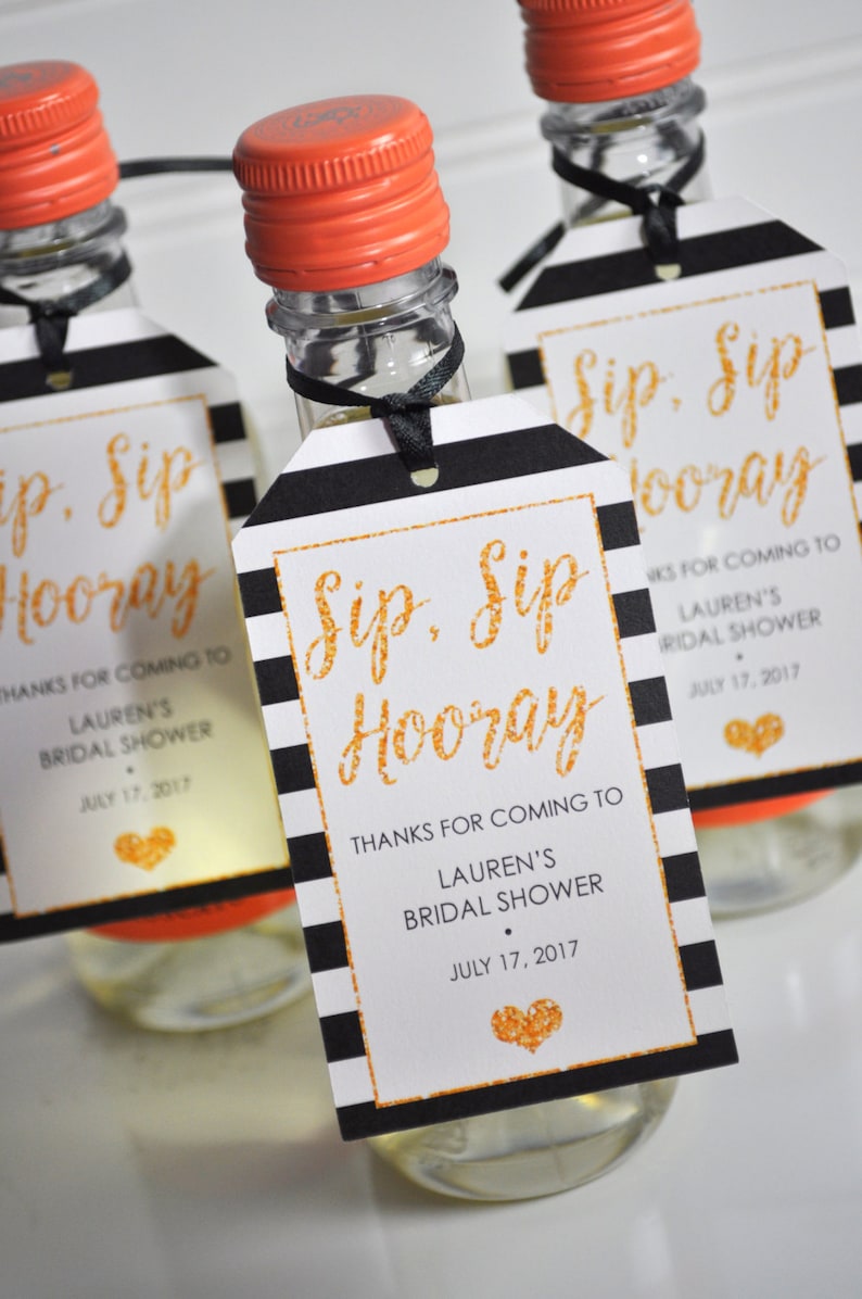 Wine Bottle Favor Tags Bridal Shower Wedding Favors Mini Etsy