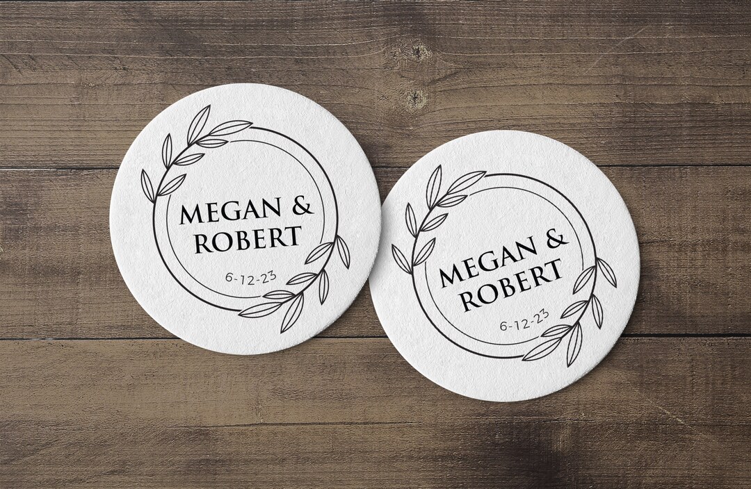 Custom Wedding Coasters Printed Coasters Personalized Coasters Wedding ...