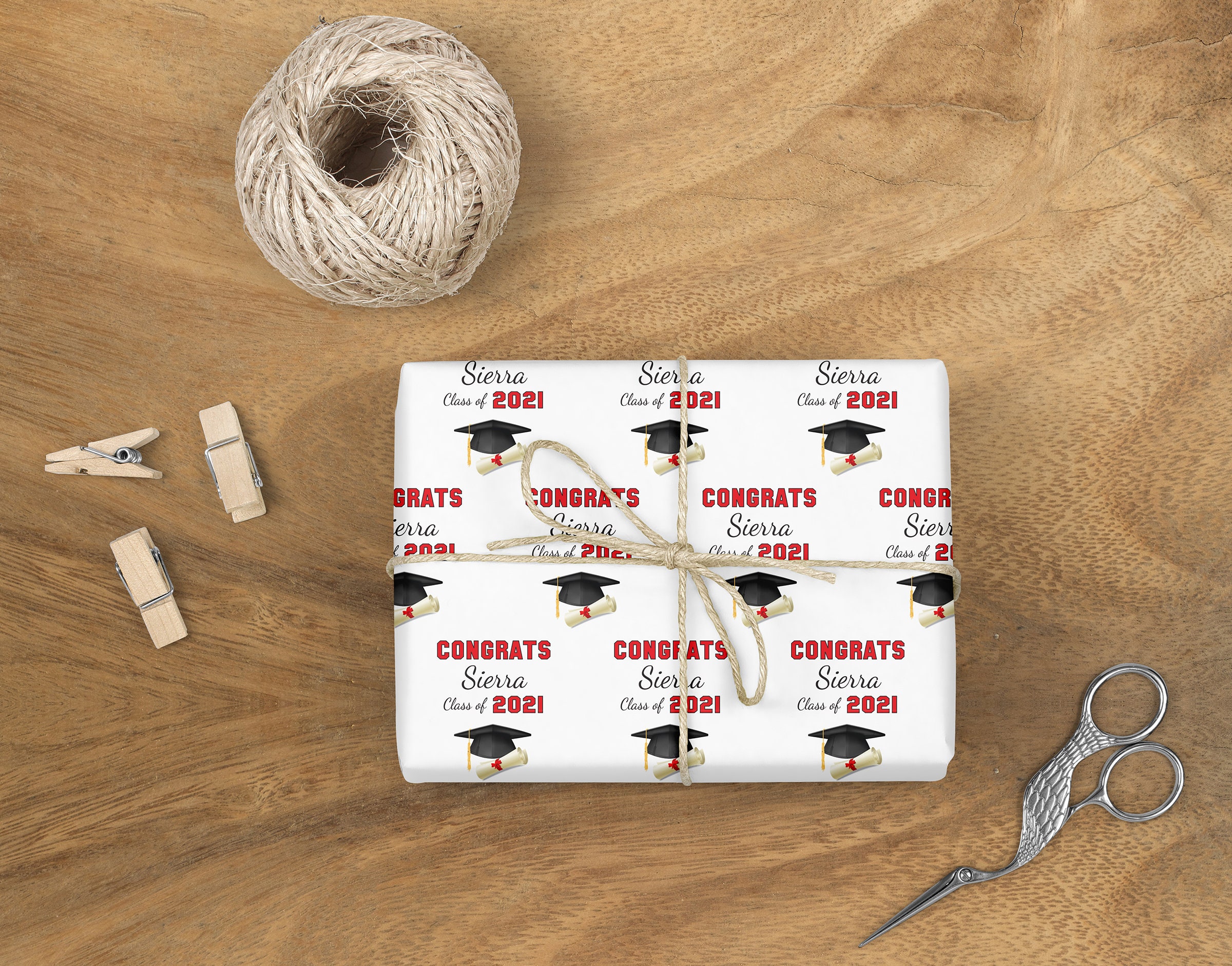 Graduation Wrapping Paper Class of 2021 Personalized Etsy