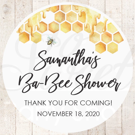 Bee Baby Shower Favor Sticker Labels, Mommy To Bee Baby Shower, Bumble Bee Baby Shower Favor Decorations, Baby Shower Favors - Set of 24 Il_570xn