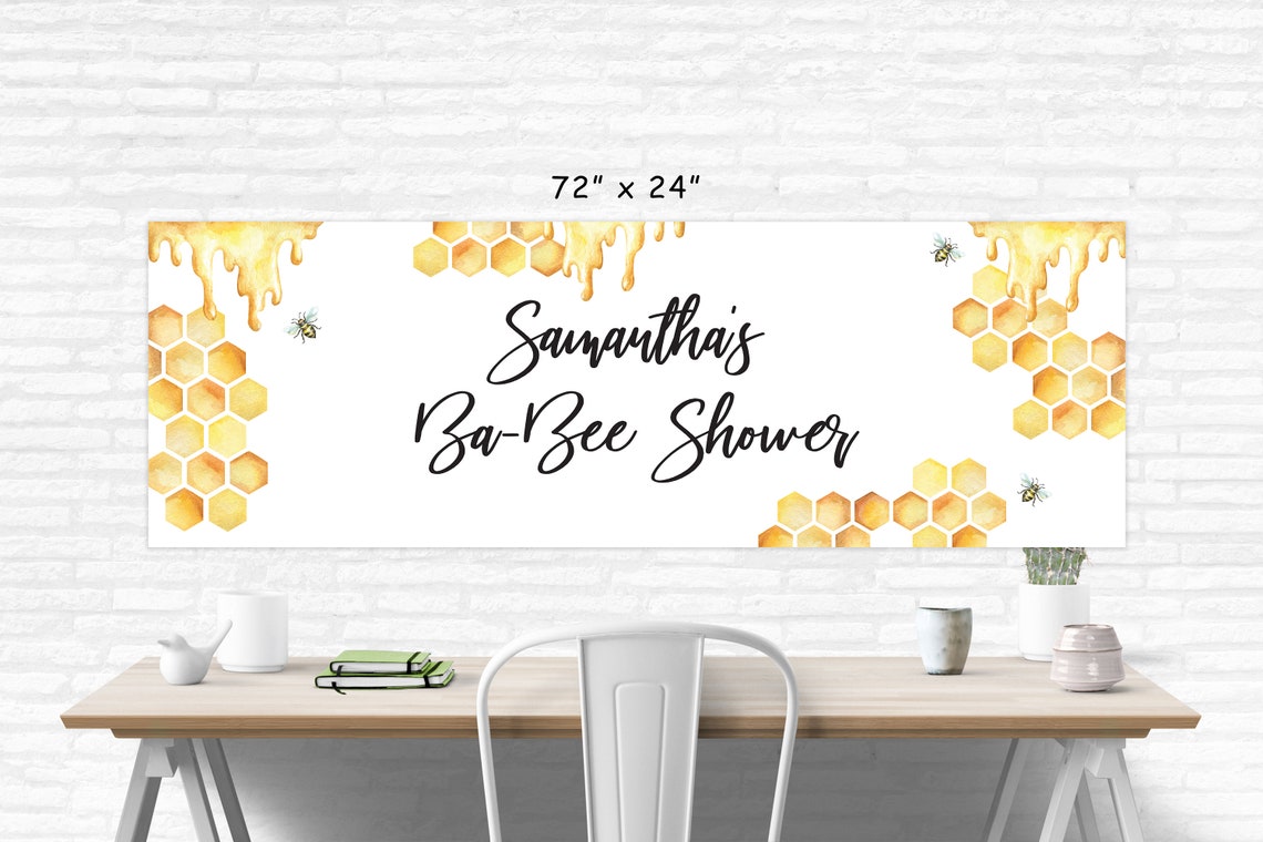 Bee Baby Shower Banner Bumble Bee Honeycomb Baby Shower | Etsy