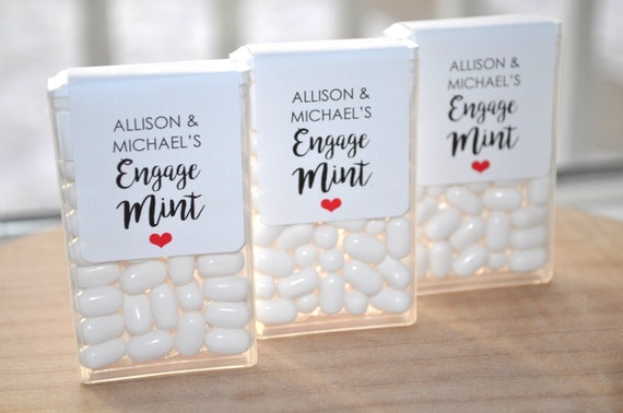 Engagement Favors Tic Tac Labels Mint To Be, Bridal Shower Favors, Wedding Favors, Bachelorette Party, Meant To Be Favors - Set of 24 Labels Il_570xn