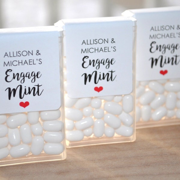 Engagement Favors Tic Tac Labels Mint To Be, Bridal Shower Favors, Wedding Favors, Bachelorette Party, Meant To Be Favors - Set of 24 Labels
