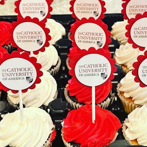 Business Logo Cupcake Toppers Custom Corporate Logo Promotional Cupcake Toppers Logo Branded Personalized Corporate Events Promotional