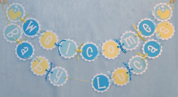 Baby Shower Banner Rubber Ducky Baby Shower Boys Baby Shower