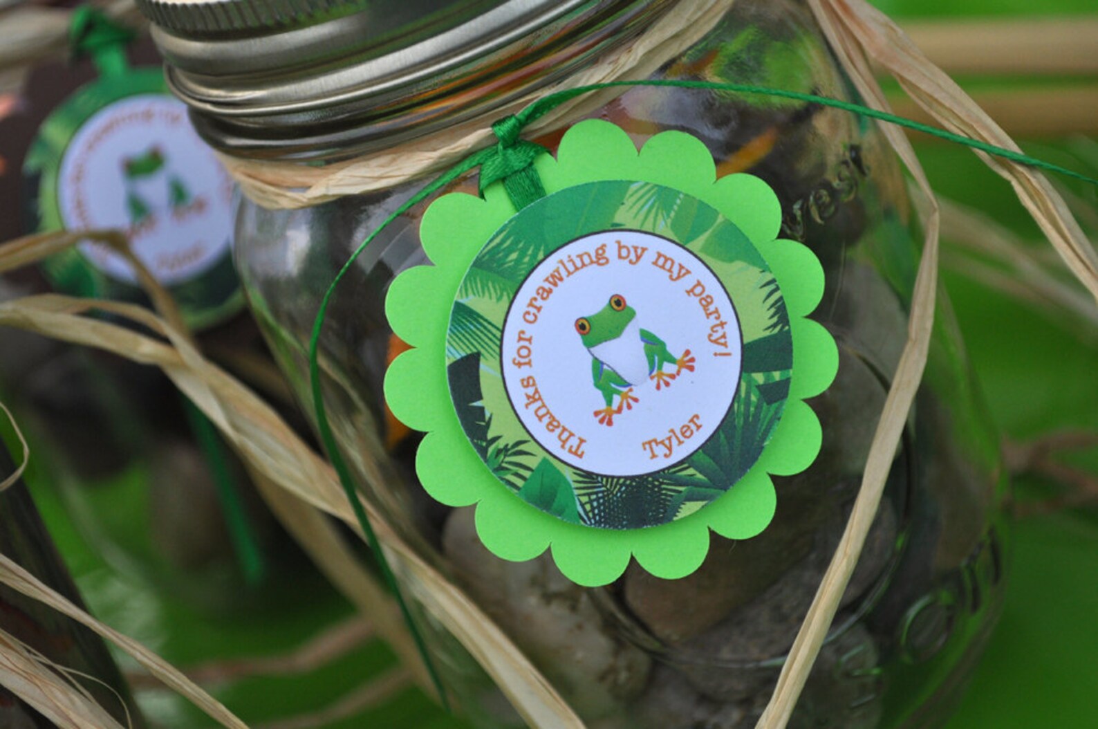 Reptile/amphibian Birthday Party Favor Tags Thank You Tags Etsy