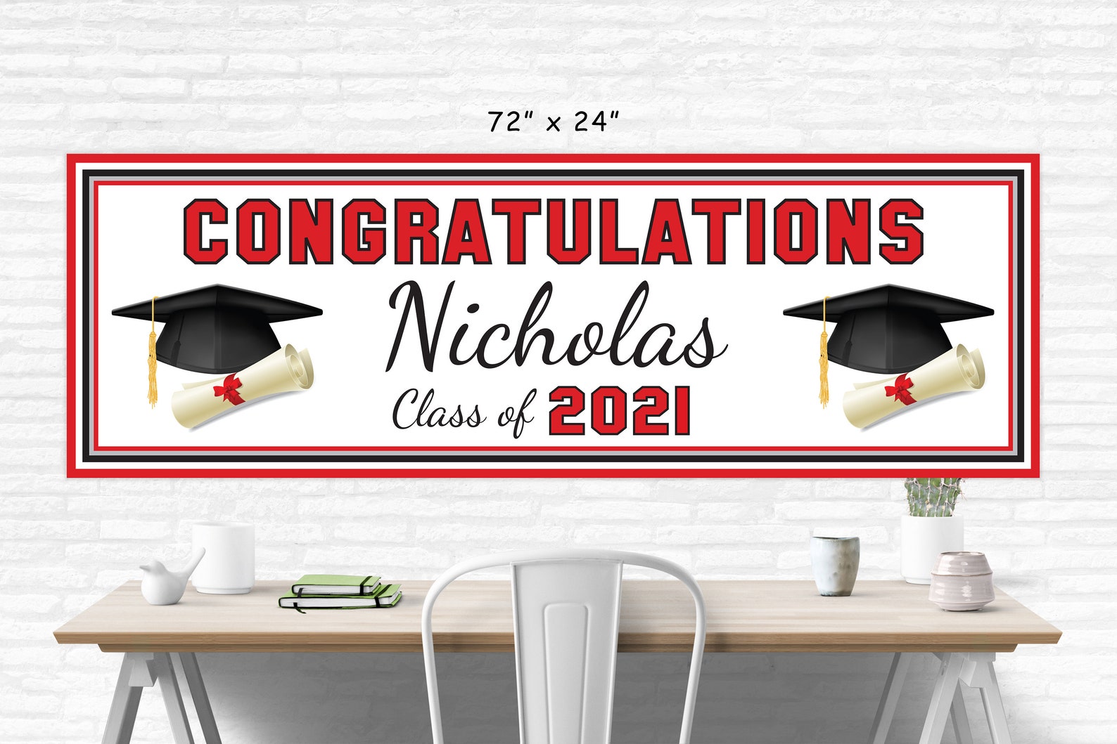 High School Graduation Banner Class of 2021 Banner College Etsy