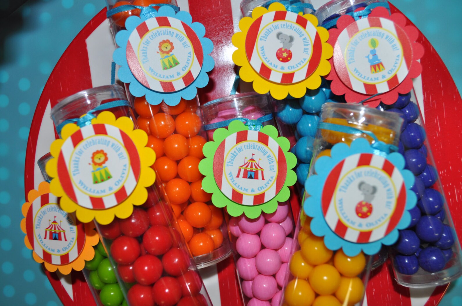 Circus Party Favor Tags Carnival Birthday Circus Birthday Etsy