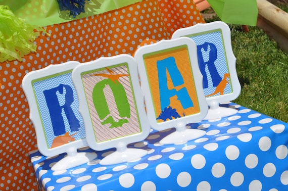 Dinosaur Birthday 4x6 Signs ROAR Dinosaur Theme Birthday Party Dinosaur Birthday Party Decorations Il_570xn