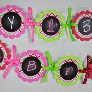 Birthday Favor Tags, 1st Birthday, Apple Of My Eye Birthday Party, Back To School, Girls Birthday Party Favors, Chalkboard Set of 12 image 3