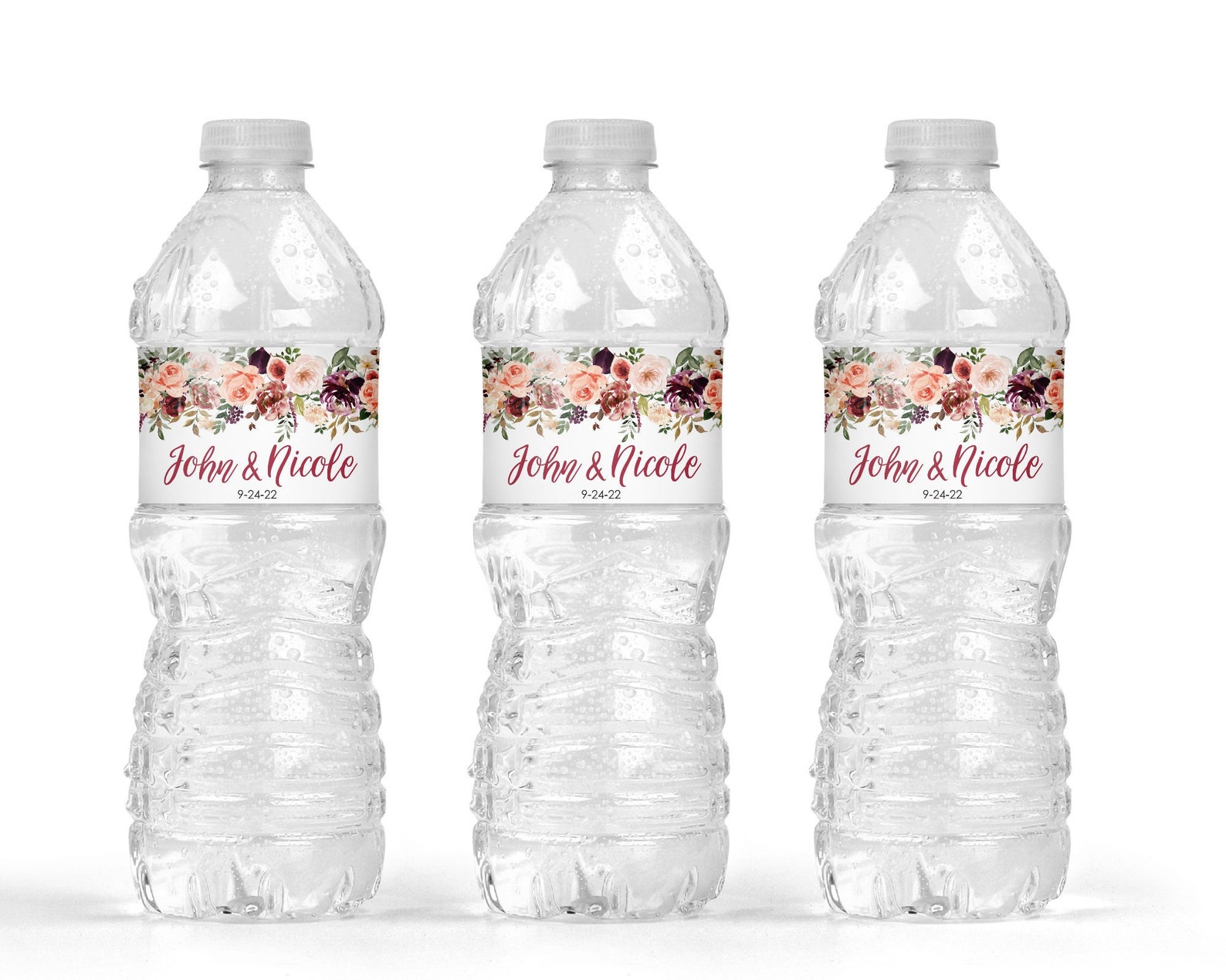 Bridal Shower Water Bottle Labels Bachelorette Party Wedding - Etsy
