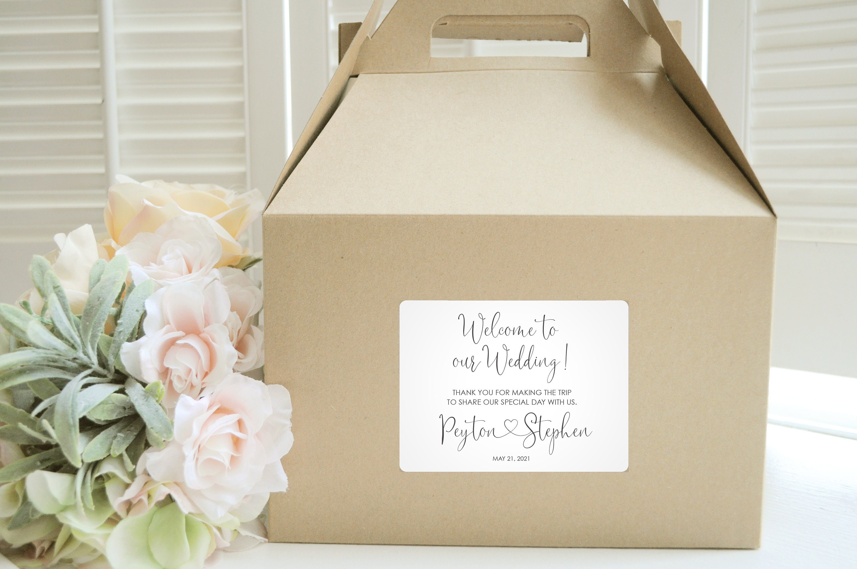 Wedding Welcome Boxes Stickers