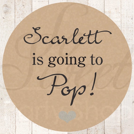 Baby Shower Favor Stickers Rustic Baby Shower Popcorn Favors