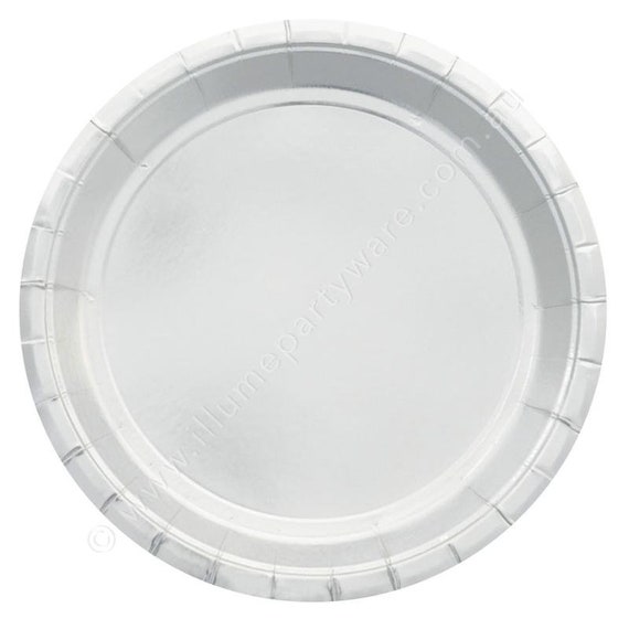 Silver Foil Large Paper Plates Partyware Birthday Party Paper 