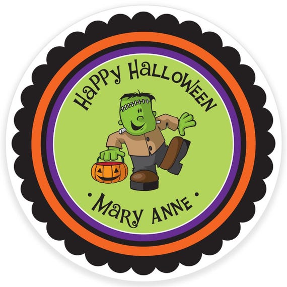 Halloween Favor Stickers, School Halloween Party Treat Bag Stickers, Trick Or Treat Stickers, Class Treat Halloween Stickers - Set of 24
