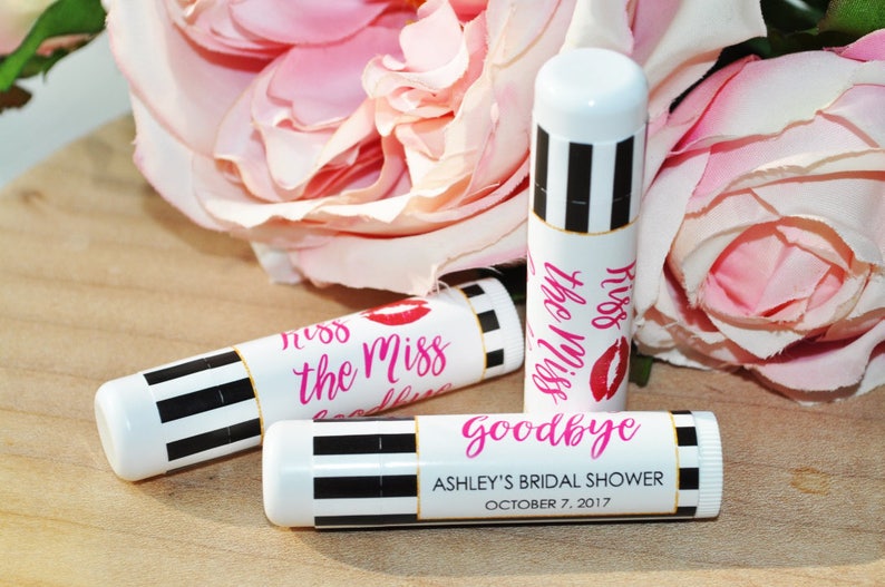 Bridal Shower Lip Balm Favor Labels Wedding Lip Balm Labels Etsy