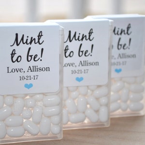 Bridal Shower Favors, Tic Tac Labels Mint To Be, Wedding Favors, Bachelorette Party, Personalized Engagement Mint Favors Set of 24 Labels image 2