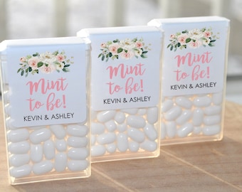 Wedding Favors, Tic Tac Labels Mint To Be, Bridal Shower Favors, Bachelorette Party Favors, Engagement Party Favors - Set of 24 Labels
