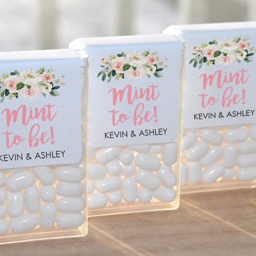 Wedding Favors, Tic Tac Labels Mint To Be, Bridal Shower Favors, Bachelorette Party Favors, Engagement Party Favors - Set of 24 Labels