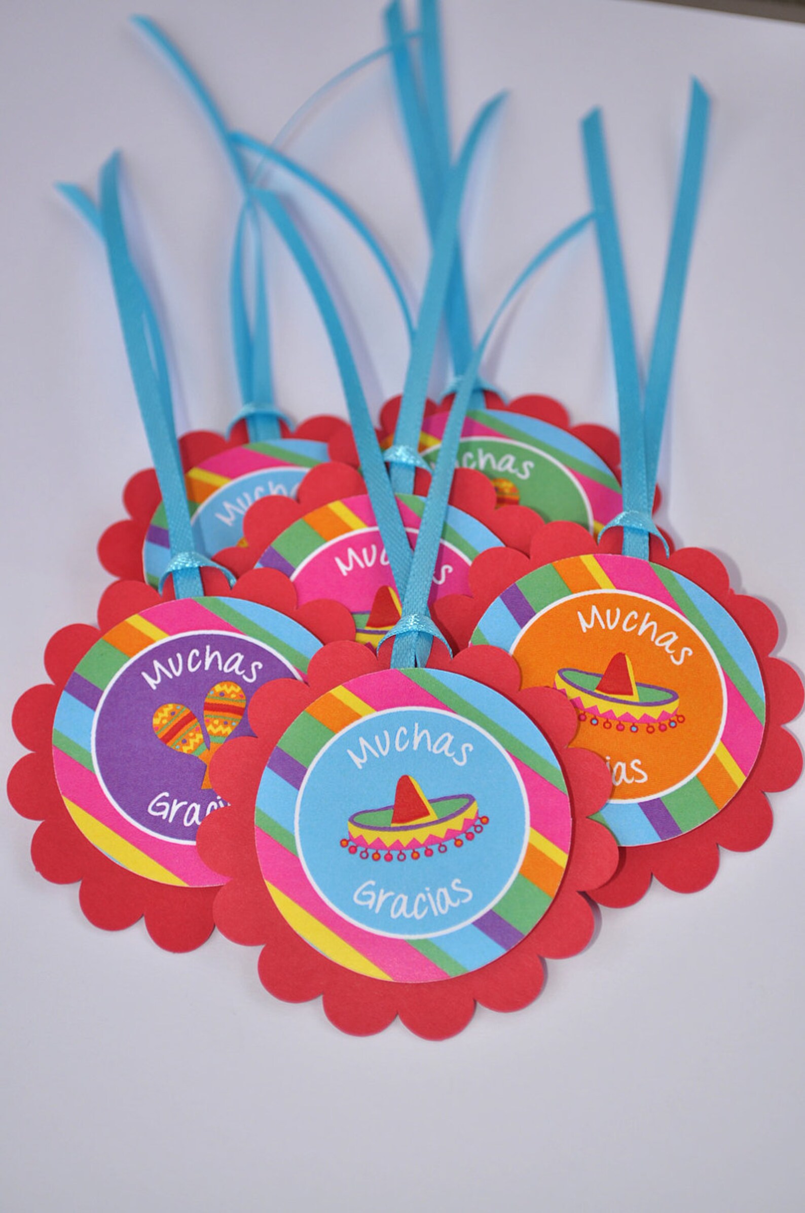 Fiesta Favor Tags 1st Birthday Party Thank You Tags Cinco Etsy