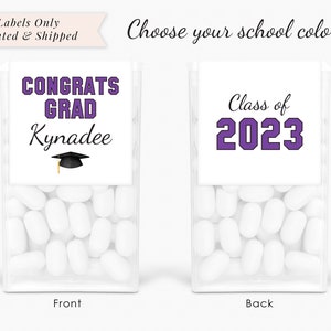 Graduation Party Favors Tic Tac Labels Mint Favors Graduation Class of 2023 Congrats Grad Personalized Party Favors - Set of 24 Labels