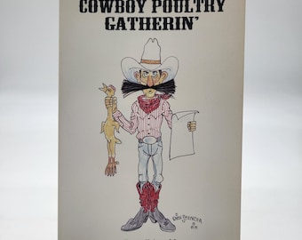 Cowboy Poultry Gatherin' Signed By Author Darrell Arnold, Book Of Cowboy Poems
