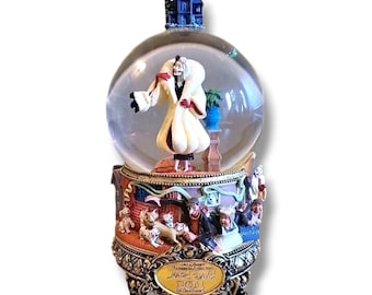 Walt Disneys Masters of Animation Marc Davis 101 Dalmations Musical Snow Globe