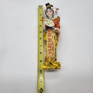 Vintage Taiwan Detailed Ornate Souvenir Doll 10 Inches Tall image 20