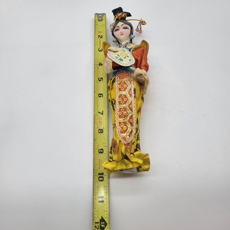 Vintage Taiwan Detailed Ornate Souvenir Doll 10 Inches Tall image 20