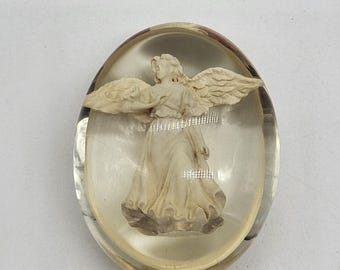 Pietra tascabile in vetro trasparente "Angelo della guarigione" per la protezione, di Angel Star, 3,8 cm.