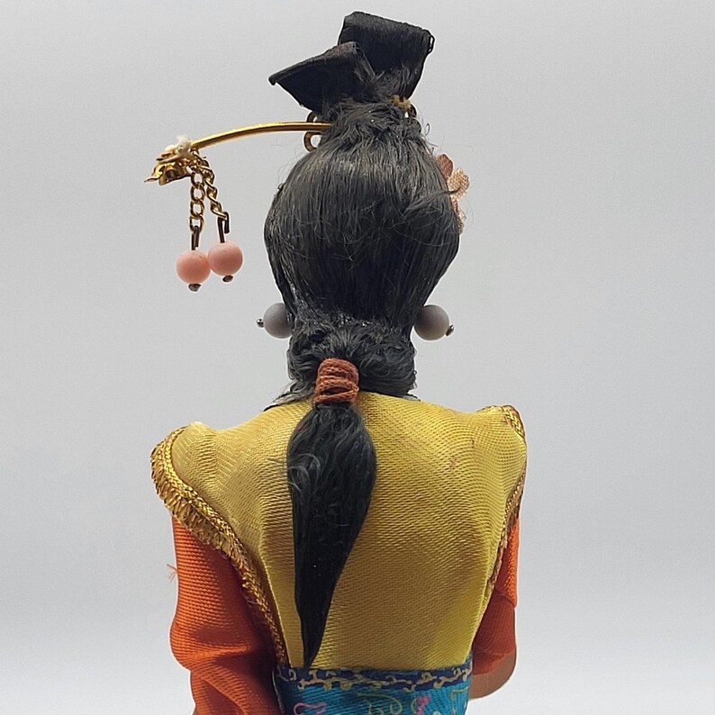 Vintage Taiwan Detailed Ornate Souvenir Doll 10 Inches Tall image 15
