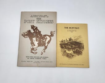 Lot Of 2 American Western History Books The Pony Express & The Buffalo