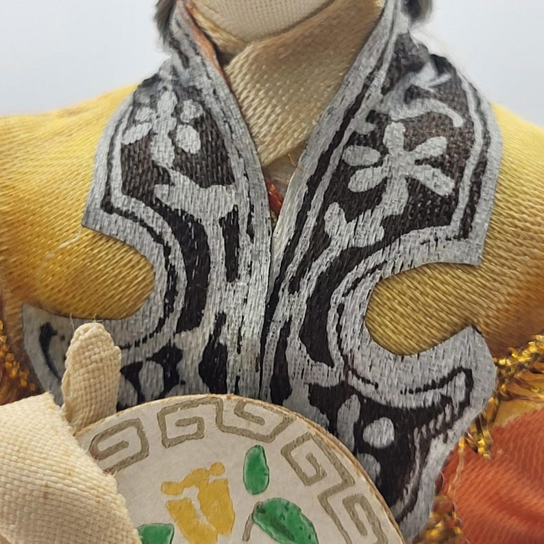 Vintage Taiwan Detailed Ornate Souvenir Doll 10 Inches Tall image 5