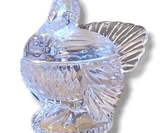 Vintage Shannon Crystal by Godinger Turkey Covered Box / Covered DishBeautiful