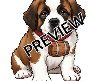Saint Bernard Puppy Clipart