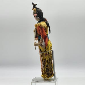 Vintage Taiwan Detailed Ornate Souvenir Doll 10 Inches Tall image 12